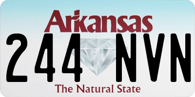 AR license plate 244NVN