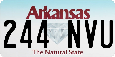 AR license plate 244NVU