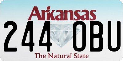AR license plate 244OBU
