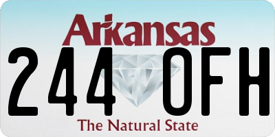 AR license plate 244OFH
