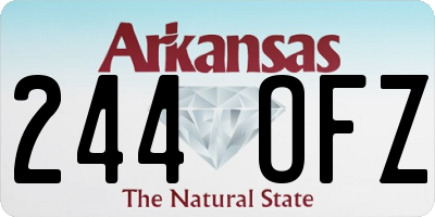 AR license plate 244OFZ