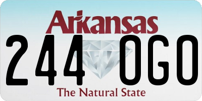 AR license plate 244OGO
