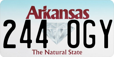 AR license plate 244OGY