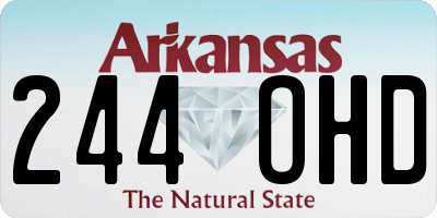 AR license plate 244OHD