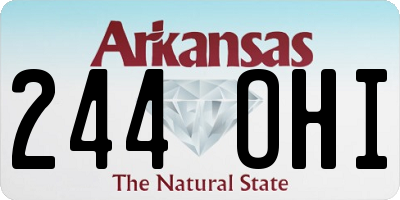 AR license plate 244OHI