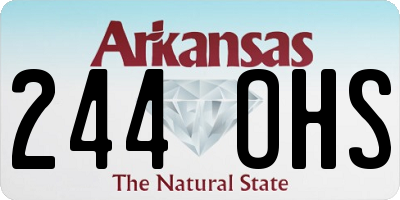 AR license plate 244OHS