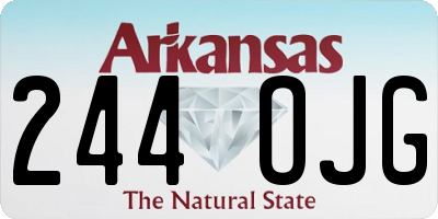 AR license plate 244OJG