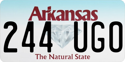 AR license plate 244UGO
