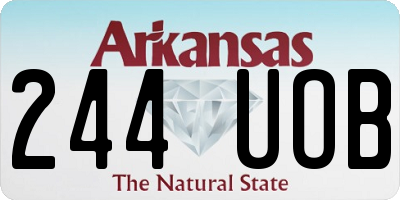 AR license plate 244UOB