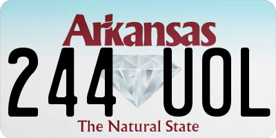 AR license plate 244UOL