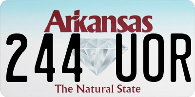 AR license plate 244UOR