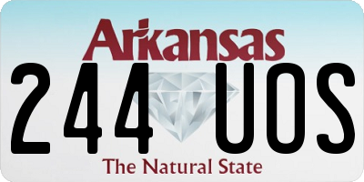 AR license plate 244UOS