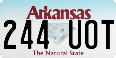 AR license plate 244UOT