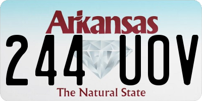 AR license plate 244UOV
