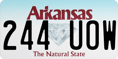 AR license plate 244UOW