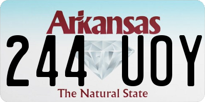 AR license plate 244UOY