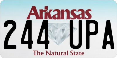 AR license plate 244UPA