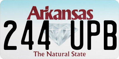 AR license plate 244UPB