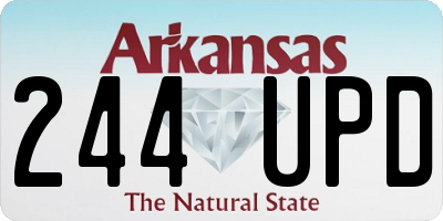 AR license plate 244UPD
