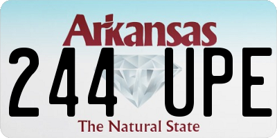 AR license plate 244UPE