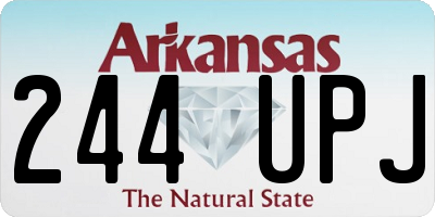 AR license plate 244UPJ