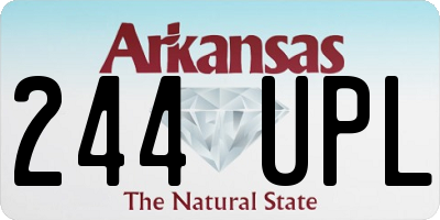 AR license plate 244UPL