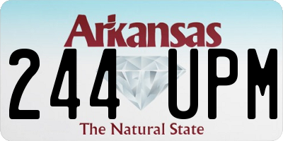 AR license plate 244UPM