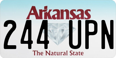 AR license plate 244UPN