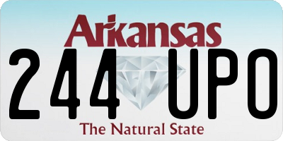 AR license plate 244UPO