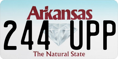 AR license plate 244UPP