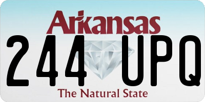 AR license plate 244UPQ