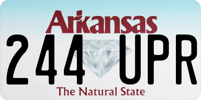 AR license plate 244UPR