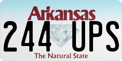 AR license plate 244UPS