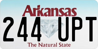 AR license plate 244UPT