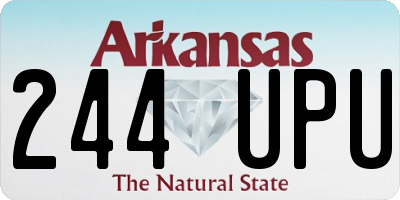 AR license plate 244UPU
