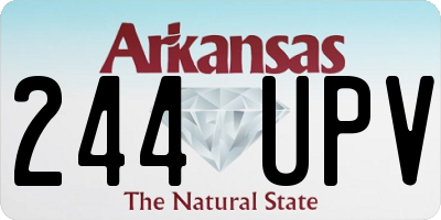 AR license plate 244UPV