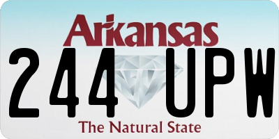 AR license plate 244UPW