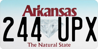AR license plate 244UPX