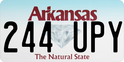 AR license plate 244UPY