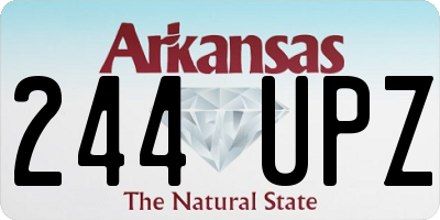 AR license plate 244UPZ