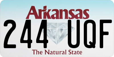 AR license plate 244UQF