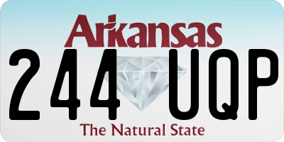 AR license plate 244UQP