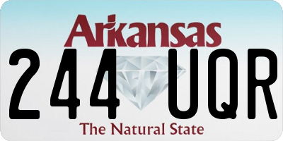 AR license plate 244UQR