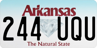 AR license plate 244UQU