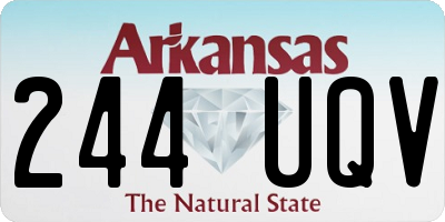 AR license plate 244UQV