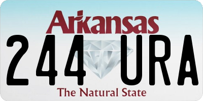 AR license plate 244URA