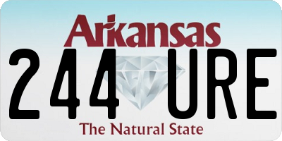 AR license plate 244URE