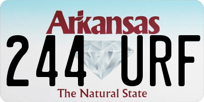 AR license plate 244URF