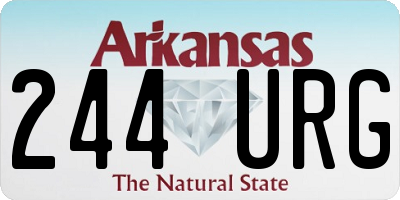 AR license plate 244URG