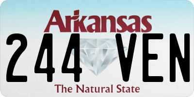 AR license plate 244VEN